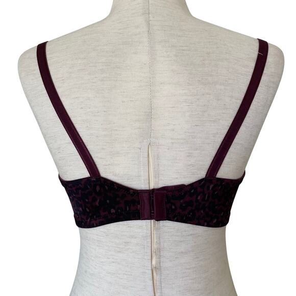 WARNERS ALL YOU NEED NWOT T Shirt Bra Purple Animal Print Size 38B Adjustable - Picture 3 of 4